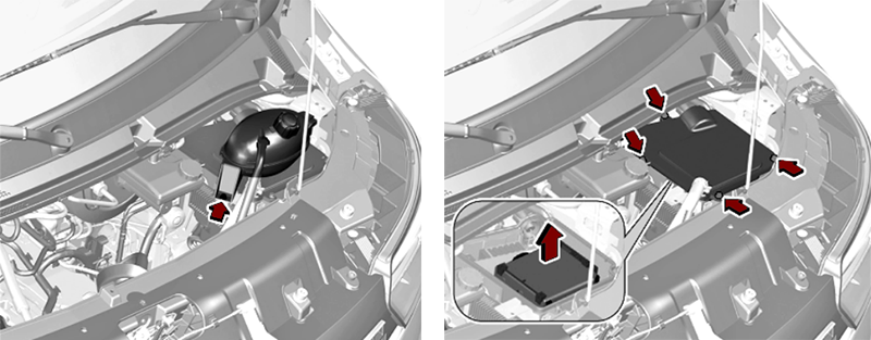 Opel Movano B (2020-2021): Localização da caixa de fusíveis