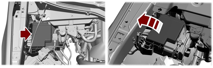 Ford F-150 (Brasil) (2023): Localização da caixa de fusíveis