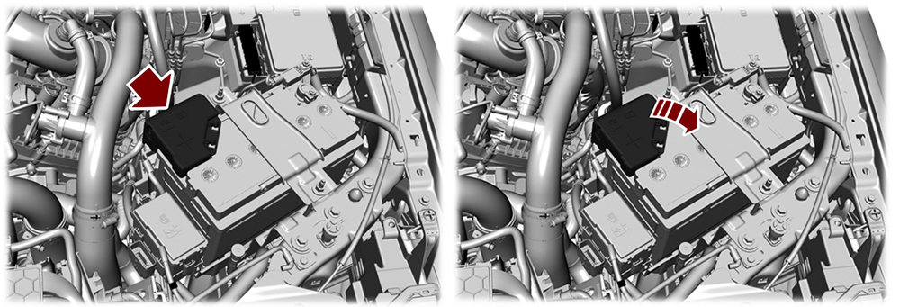 Ford Ranger (P703 / RA; 2022-2023): Localização da caixa de fusíveis