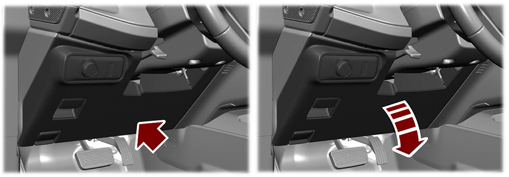 Ford Ranger (P703 / RA; 2022-2023): Localização da caixa de fusíveis