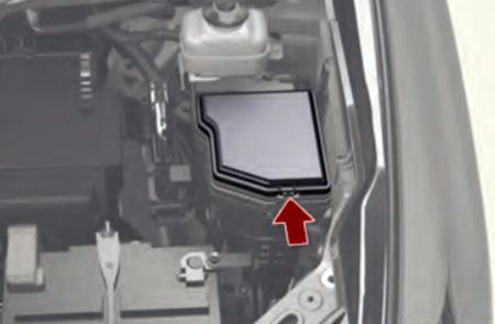 Lexus RX 350 (2014-2016): Localização da caixa de fusíveis