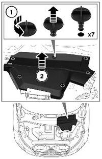 Land Rover Range Rover Evoque (L551; 2020-2024): Localização da caixa de fusíveis