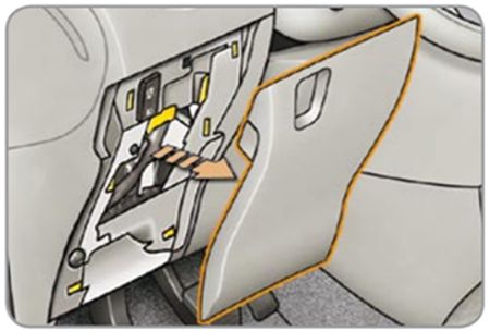 Citroën C3 Picasso (2009-2017): Localização da caixa de fusíveis