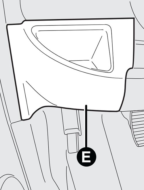 Fiat 500 (2010-2015): Localização da caixa de fusíveis