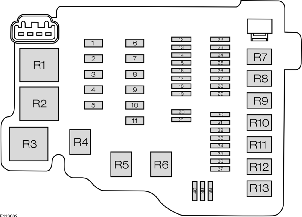 Схема предохранителей форд фиеста