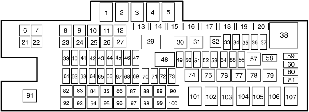 Diagrama De Fusibles Ford F-250 / F-350 / F-450 / F-550 (2012-2016 ...