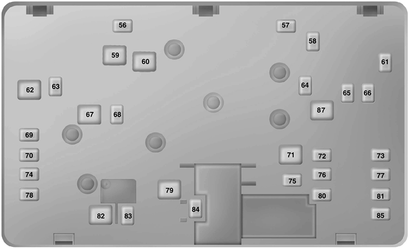 Diagrama de fusibles (Parte inferior)