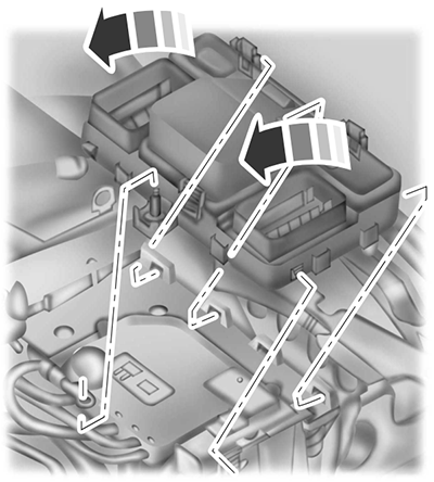 Ubicación de las cajas de fusibles (parte interior)