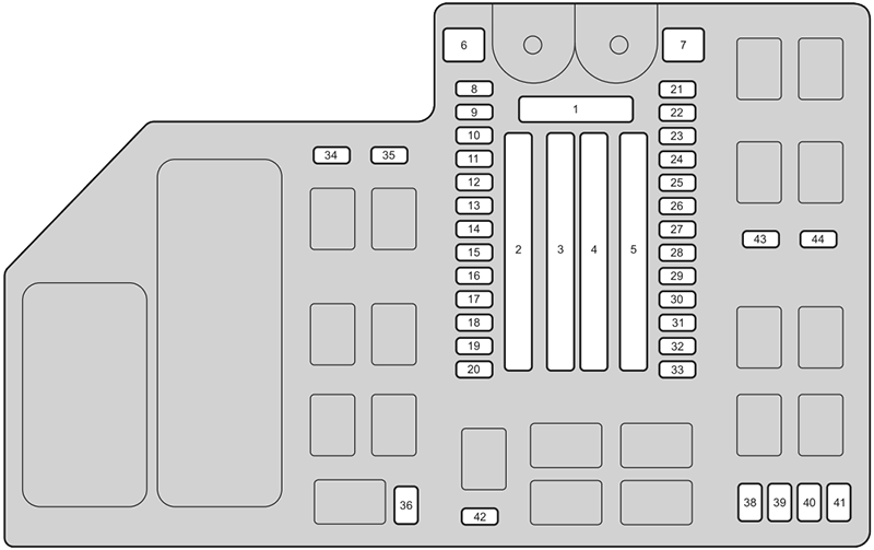 Diagrama de fusibles (Compartimiento del motor)